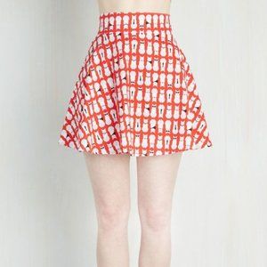 Modcloth Playful Feeling Skater Skirt in Cool Cats